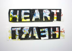 BLACK HEARTS 2014 Screenprints on kozo paper 40 x 21 inches